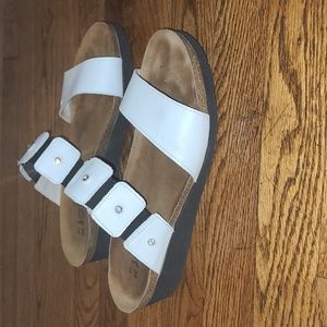 NAOT Ashley womens sandals, Size 39, White Leather